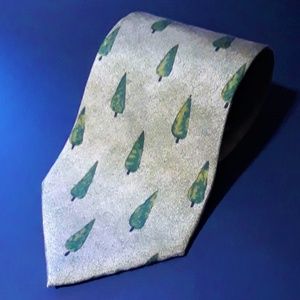 Hugo Boss Italian Silk Green Tree Tie